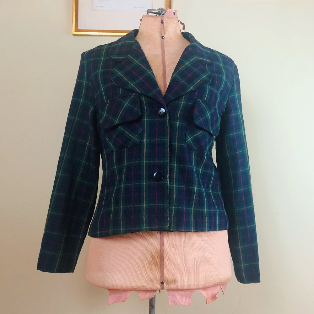 Punk Rock Plaid Blazer, School Girl Jacket